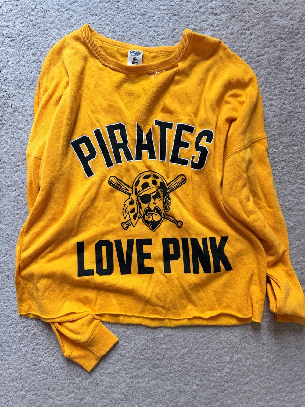 Love Pink Yellow Pirates Graphic Sweatshirt